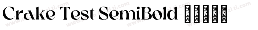 Crake Test SemiBold字体转换